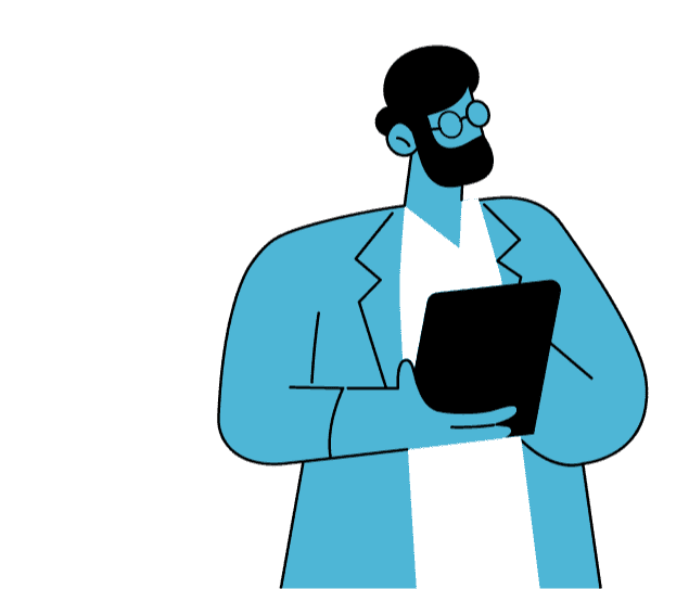 male researcher